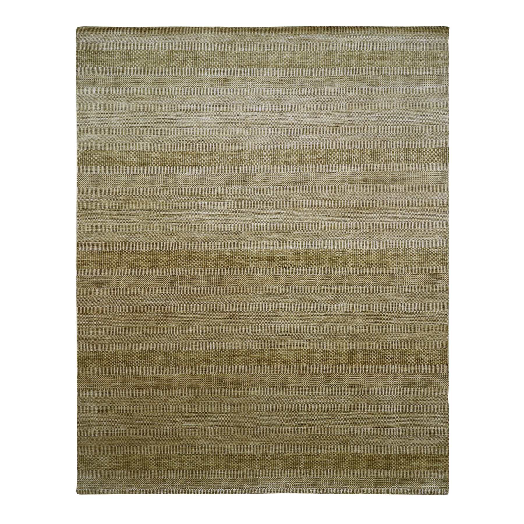 Honey Brown, Hand Knotted, Modern Grass Design, Wool and Silk, Tone on Tone, Lush and Plush, Oriental Rug